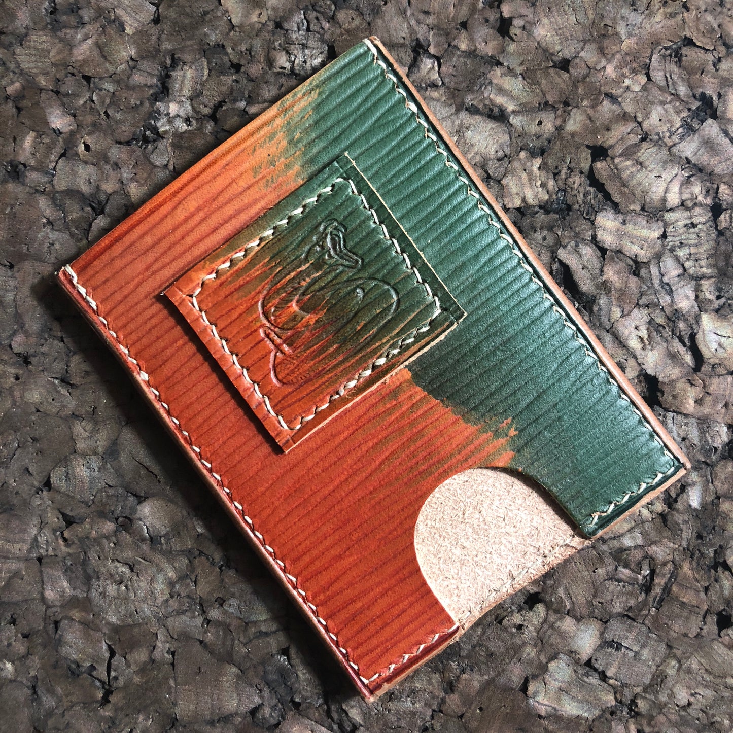 Orange and Green Card Wallet